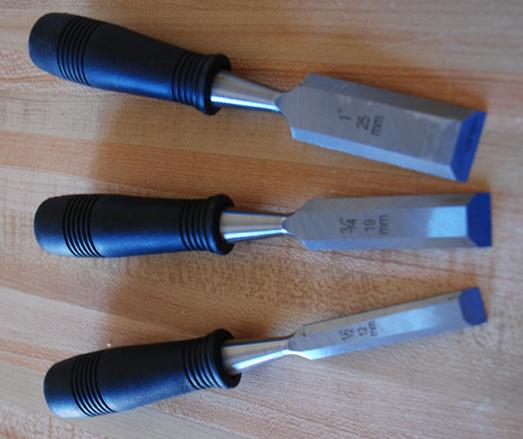 Set of three chisels